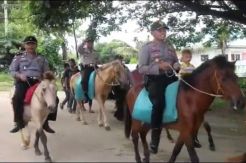 Jaga Natal dan Tahun Baru, Polres Muna Berpatroli dengan Kuda