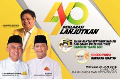 Dihadiri Airlangga, Petahana Gelar Deklarasi Pilkada Riau