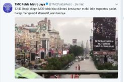 Banjir di Depan MOI Kelapa Gading, Kendaraan Tidak Dapat Melintas