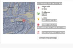 Gempa 5,2 SR Goyang Seram Bagian Timur