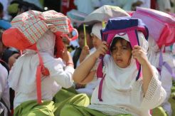 Ratusan Siswa SDIT Ikuti Simulasi Gempa Bumi dan Kebakaran