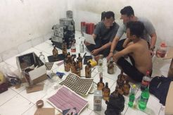 Produksi Miras Impor Palsu, Rumah Kontrakan di Bogor Digerebek