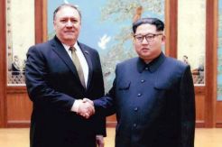 Gedung Putih Rilis Foto Mike Pompeo Bersama Kim Jong-un