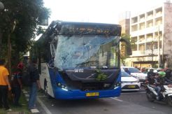Tertimpa Pohon Besar, Bus Transjakarta Ringsek