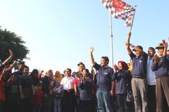 Buruh di Sleman Jalan Santai Bareng Pejabat dan Pengusaha