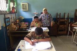 Bupati Kobar Pantau Ujian Sekolah Berbasis Nasional Tingkat SD