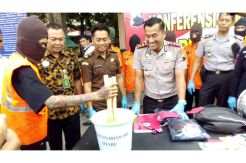 Polres Sragen Musnahkan Sabu-Sabu Senilai Rp90 Juta