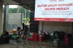 Setiap Hari, Dapur Umum Pengungsian Glagaharjo Sedikan 30 Kg Beras