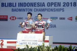Bekuk Wakil Jepang, Marcus/Kevin Juara di Rumah Sendiri