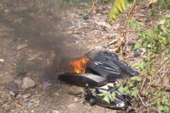 Curi Pompa Air, Motor Pencuri Dibakar Massa
