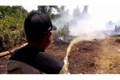 Kebakaran Lahan Gambut Seluas 1 Ha Hampir Membakar Rumah Warga Pontianak