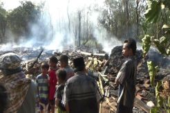 Tiga Rumah Ludes Terbakar, Satu Tewas dan Seekor Sapi Terpanggang