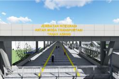Proyek Sky Bridge Tanah Abang Dikerjakan Malam Hari