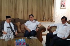 Cawapres Maruf Amin dan Erick Thohir Tiba di Rumah Cemara