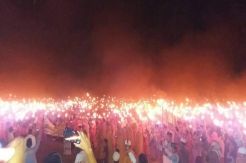Pawai Obor Tahun Baru Islam Diikuti Ribuan Pelajar dan Santri