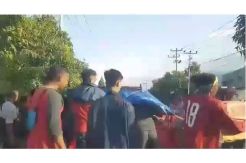 Hindari Penjarahan Kodim Polmas Buka Posko Bantuan Gempa di Jalan Trans Sulawesi