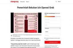 Netizen Buat Petisi Minta Pemerintah Bekukan Izin Operasi Grab