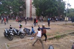 Mahasiswa UIN Samata Tawuran di Dalam Kampus, Kaca Gedung Pecah
