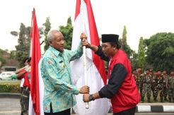 Bupati Sleman Terima Peserta Kirab Satu Negeri GP Ansor