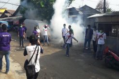 Caleg DPR Perindo Turun Langsung Fogging Wilayah Rawan DBD di Bogor