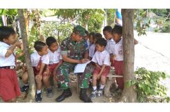 TNI Sahabat Anak Disambut Antusias Warga Sragen