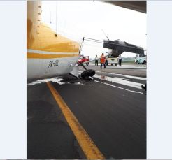 Evakuasi Pesawat yang Tergelincir di Bandara Juanda Alot