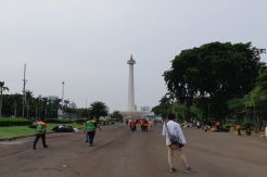 Lapangan Monas Kembali Kinclong, Tidak Ada Fasilitas Publik yang Rusak