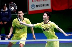 Peluang Marcus/Kevin ke Semifinal Menipis Usai Dikalahkan Li/Liu
