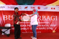 Pelni dan 7 BUMN Berikan Bantuan Menyambut Natal di Medan