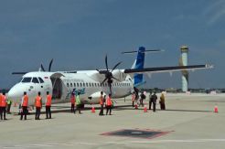 Penumpang Penerbangan Perdana Garuda BIJB-Lampung Capai 80%