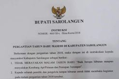 Viral, Surat Perintah Bupati Sarolangun Larang Perayaan Tahun Baru