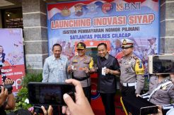 Polres Cilacap Luncurkan Aplikasi Sistem Pembayaran Nomor Pilihan
