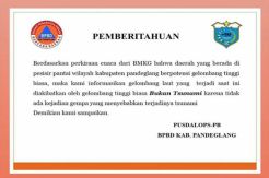 BPBD Tegaskan Pantai Anyer Hanya Diterpa Gelombang Tinggi
