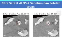 Anak Krakatau Longsor Seluas 64 Hektar Terlihat dari Citra Satelit