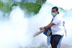 Caleg Perindo Dapil Jabar V Lakukan Fogging di Desa Tajurhalang Bogor