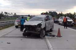 Tabrakan Beruntun di Tol Tebingtinggi-Medan, 1 Tewas 3 Luka-Luka