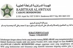 Klarifikasi Dukungan Habaib Bondowoso di Pilpres 2019
