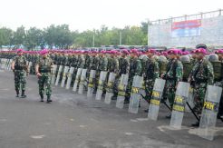 Siap Amankan Pemilu 2019, Marinir Wilayah Timur Gelar Latihan