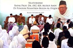 Maksimalkan Suara Santri, Maruf Amin Sambangi Ponpes Bugen Al-Itqon