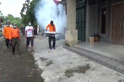 Cegah Wabah Demam Berdarah, DPD Rescue Perindo Sragen Lakukan Fogging