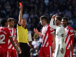 Real Madrid Takluk di Tangan Girona, Ramos Kartu Merah