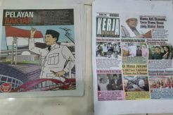 Nobar Debat di Banten Ada Bagi-bagi Tabloid Kerja Nyata dan Pelayan Rakyat