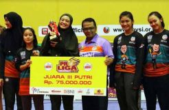 Sabet Juara Ketiga, Tim Putri BNI 46 Lawati Target di Proliga 2019