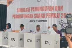 KPU Gelar Simulasi Pemungutan dan Penghitungan Suara Pileg dan Pilpres 2019