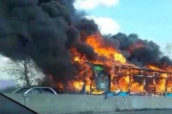 Seorang Pria Bajak Bus Sekolah Pembawa 51 Anak, lalu Membakarnya