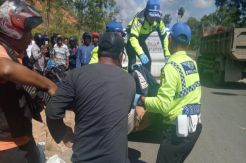 Pengendara Motor Tewas Terlindas Truk di Kabil Batam