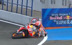 Sempat Terjatuh, Marquez Catat Waktu Tercepat di Sesi Pemanasan