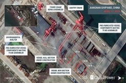 Citra Satelit Tunjukkan China Membangun Kapal Induk Terbesarnya