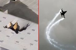 Jet Tempur F-16 AS Tabrak Gudang, Pilot Terlontar Keluar