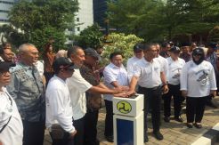 Basuki Lepas Mudik Gratis Bareng Pegawai Kementerian PUPR